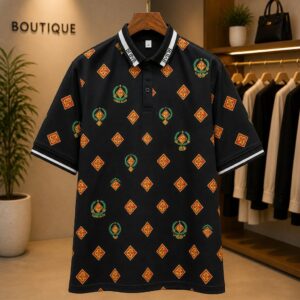 CARO ALICE Monogram Pattern Polo Shirt